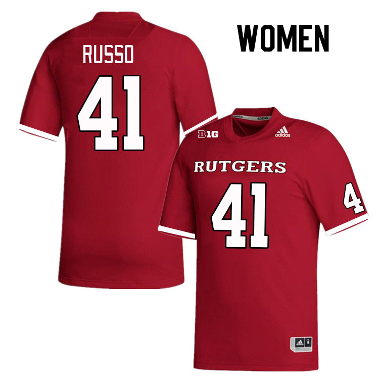 Women #41 Ryan Russo Rutgers Scarlet Knights College Football Jerseys Stitched Sale-Scarlet